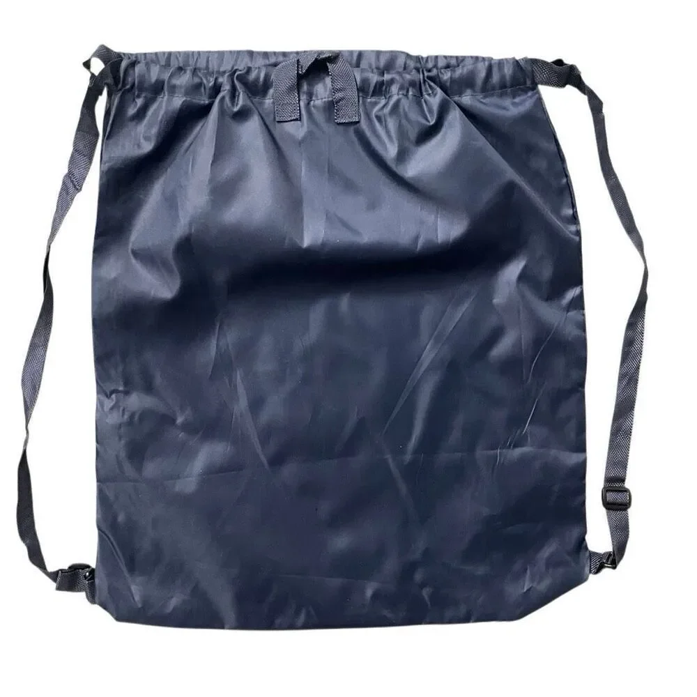 Skechers Navy Blue Nylon Drawstring Backpack – Water Resistant, Unisex Logo Bag